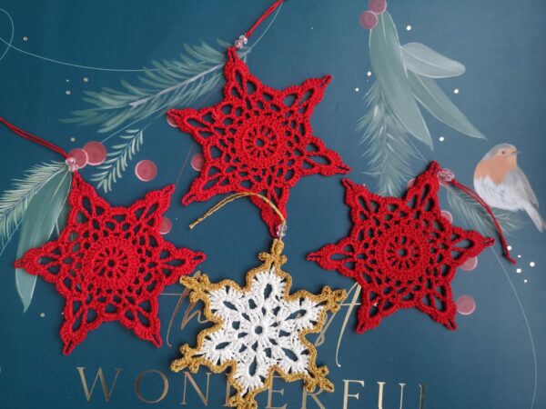 Christmas Snowflakes Collection red and white